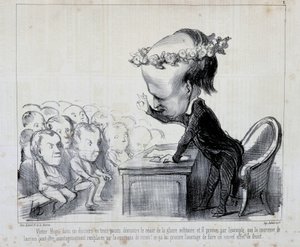 Emlékek a békekongresszusról: Victor Hugo (a sorozat 1. száma) - Daumier, „Charivari” 1849.06.09. alkotó: Honoré Daumier