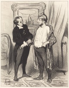 Kedvesem, biztosíthatlak, hogy én... alkotó: Honoré Daumier