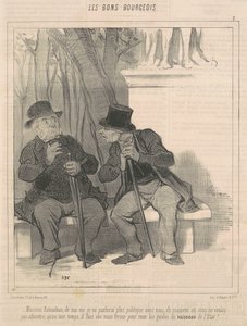 Mossieu Rabourdeau ... többé nem beszélek veled politikáról .. alkotó: Honoré Daumier