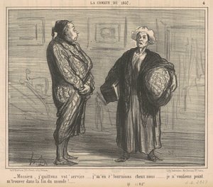 Mossieu, elhagyom a szolgálatodat... alkotó: Honoré Daumier