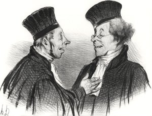Kedvesem! Elájultál... csodálatra méltóan. Valóban maradandót tett!, 1838. alkotó: Honoré Daumier