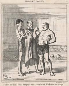Csak hideg fürdőbe járok... alkotó: Honoré Daumier