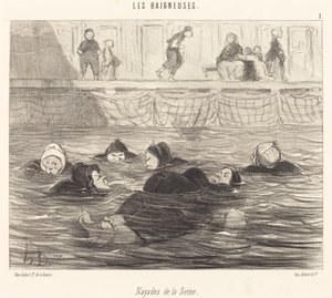 Nayades de la Seine (a Szajna tengeri nimfái) alkotó: Honoré Daumier