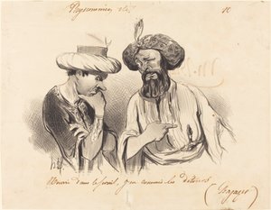 A szerájba táplált... alkotó: Honoré Daumier