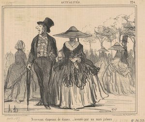 Új női sapkák... alkotó: Honoré Daumier
