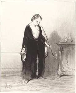 Ó, élvezem az ópiumot, amelyet elragadsz tőlem! alkotó: Honoré Daumier