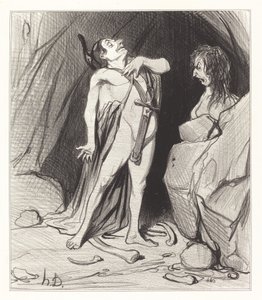 Oidipusz a Szfinxnél alkotó: Honoré Daumier