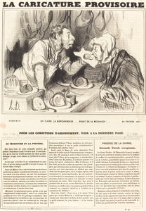 Megszagoljuk az árut... gépesítés előtt!... alkotó: Honoré Daumier