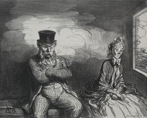 A vonaton: egy kellemes társ alkotó: Honoré Daumier