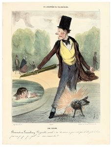 Egy óra: Séta a Luxembourg-kertben, 1839 alkotó: Honoré Daumier