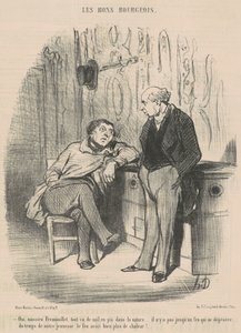 Igen, Mossieu Fremoillet, minden rosszról rosszabbra fordul... alkotó: Honoré Daumier