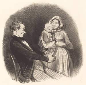 Apa a képét bámulja alkotó: Honoré Daumier