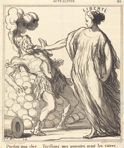 Sajnálom kedvesem... alkotó: Honoré Daumier