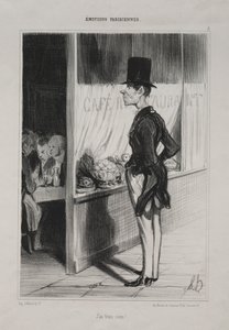 Párizsi érzelmek, 3. tábla: Három sousom van!, 1839. alkotó: Honoré Daumier