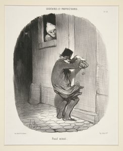 Éjfélt üt el, bérlőktől és tulajdonosoktól alkotó: Honoré Daumier