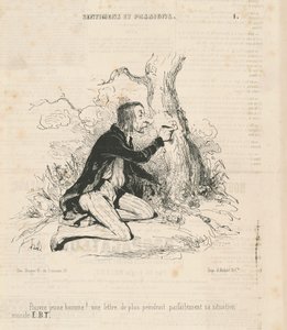 Szegény fiatalember! alkotó: Honoré Daumier