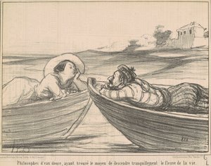 Édesvízi filozófusok... alkotó: Honoré Daumier