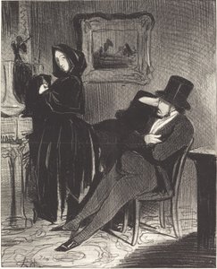 Gyakrabban, mint én vezetlek... a bálba... alkotó: Honoré Daumier