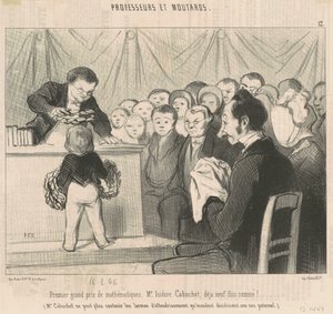 Első matematikai nagydíj, M. Cabuchet alkotó: Honoré Daumier