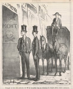 Túl komolyan véve de Girardin úr címét... alkotó: Honoré Daumier