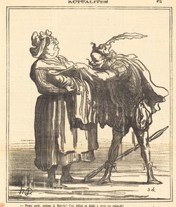 Vigyázzon, többségi asszony! alkotó: Honoré Daumier