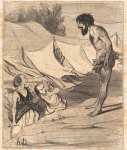 Ulysse bemutatása Nausicának alkotó: Honoré Daumier