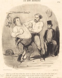 Amikor a társadalomban szeretne kapni egy... lövést... alkotó: Honoré Daumier