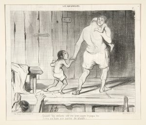 Amikor a gyerekek jól viselkedtek alkotó: Honoré Daumier