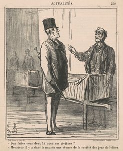 Mit keresel ott azokkal a hordágyakkal alkotó: Honoré Daumier
