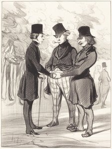 Milyen boldog találkozás!... Ez... alkotó: Honoré Daumier
