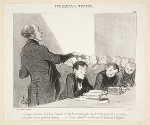 Ne feledje, hogy Cabussol tanítványa.. - 32. a Professzorok és Moutardok közül alkotó: Honoré Daumier