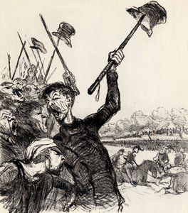 Ratapoil és munkatársai: Éljen a császár!, 1851. alkotó: Honoré Daumier