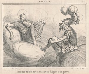 Szent Mitofán és a Mars isten... alkotó: Honoré Daumier