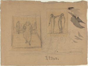 Jelenet az Igazságügyi Palotában alkotó: Honoré Daumier