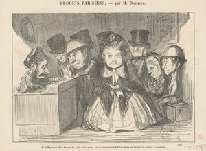 Ha a türelmet száműzték a többiek közül... alkotó: Honoré Daumier