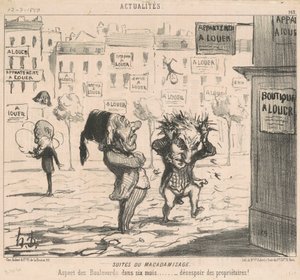 A makadámozás következményei alkotó: Honoré Daumier