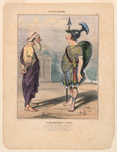 Telemachus visszatért az erényhez alkotó: Honoré Daumier