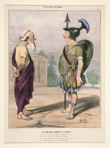 Telemachus visszatért az erényhez. A szívét, amelyet Eucharis túl sokáig foglalkoztatott alkotó: Honoré Daumier