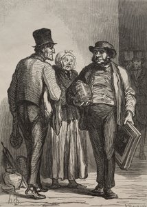 Az aukciós terem: A kereskedők. alkotó: Honoré Daumier