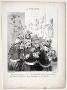The Banqueters, 4. tábla: Rifolard elbűvölőbb, mint valaha... alkotó: Honoré Daumier