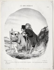 A jó polgár, 23. tábla: De igen, kedvesem, biztosítom, hogy ez az úriember rajzol..., 184 alkotó: Honoré Daumier