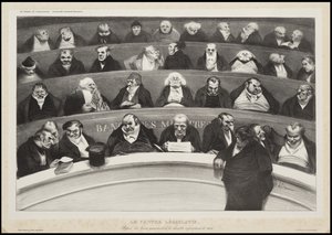 A törvényhozó hasa, 1834 alkotó: Honoré Daumier
