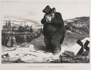 The Monthly Association (22. tábla): Failed Lafayette! Jól szolgál, régi barátom! alkotó: Honoré Daumier