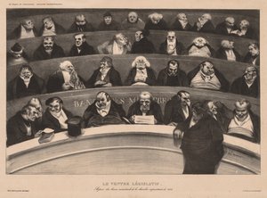 The Monthly Association plate 18: The Legislative Belly, 1834. alkotó: Honoré Daumier