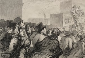 Vasút: A vasárnapi kirándulás. alkotó: Honoré Daumier