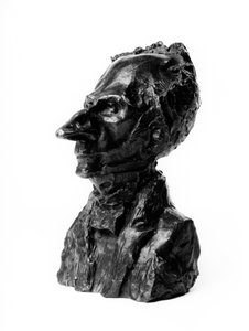 Jacques Lefevre (1773-1856) képviselő és bankár „Celebrites du Juste Milieu” karikatúrájának mellszobra alkotó: Honoré Daumier
