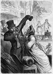 Az utolsó versszak. Honore Daumier (1808-1879) rajzfilmje. Metszet a „” Le Monde Illustré”” 255. számában, 1862. március 1. alkotó: Honoré Daumier