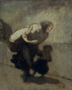 "A nehéz teher", 1828-1879 alkotó: Honoré Daumier