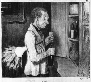 Íz: Honore Daumier (1808-1879) „Öt érzék” című sorozata. ""Macskazene" alkotó: Honoré Daumier