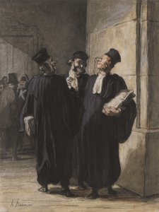 Három ügyvéd beszélget, 1862-65 körül